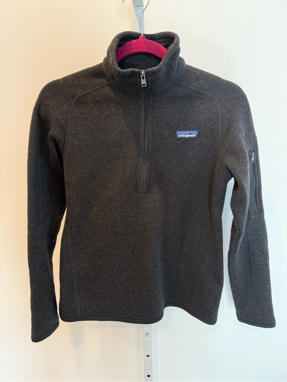Patagonia Half-Zip Fleece Pullover Black Womens Size S